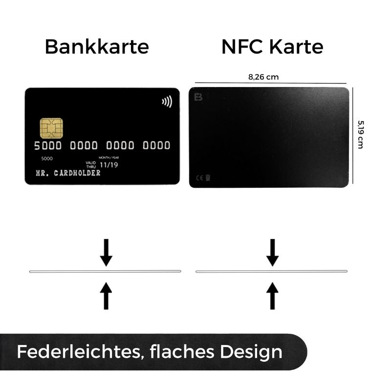 Digital business card with NFC tag